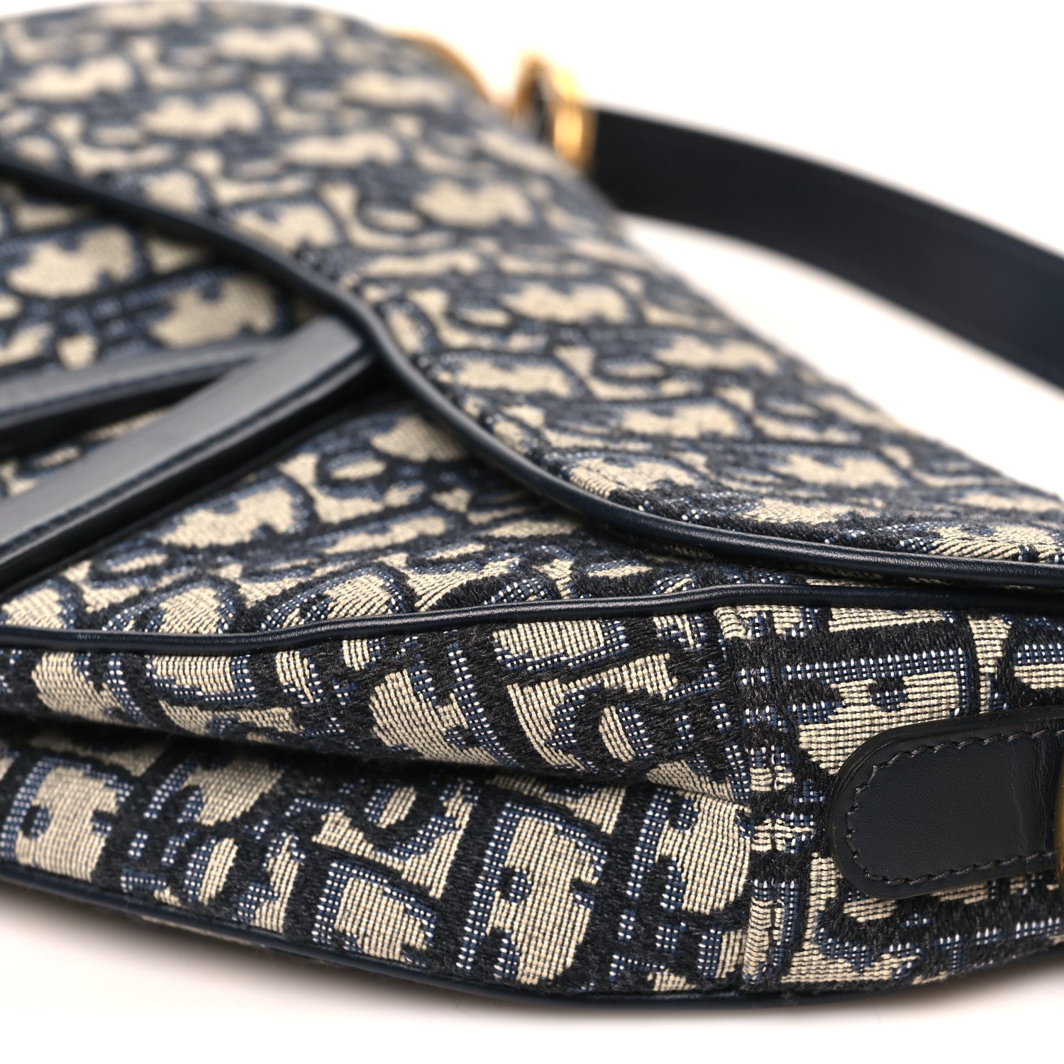 Christian Dior Oblique Saddle Bag Blue 10 of 13