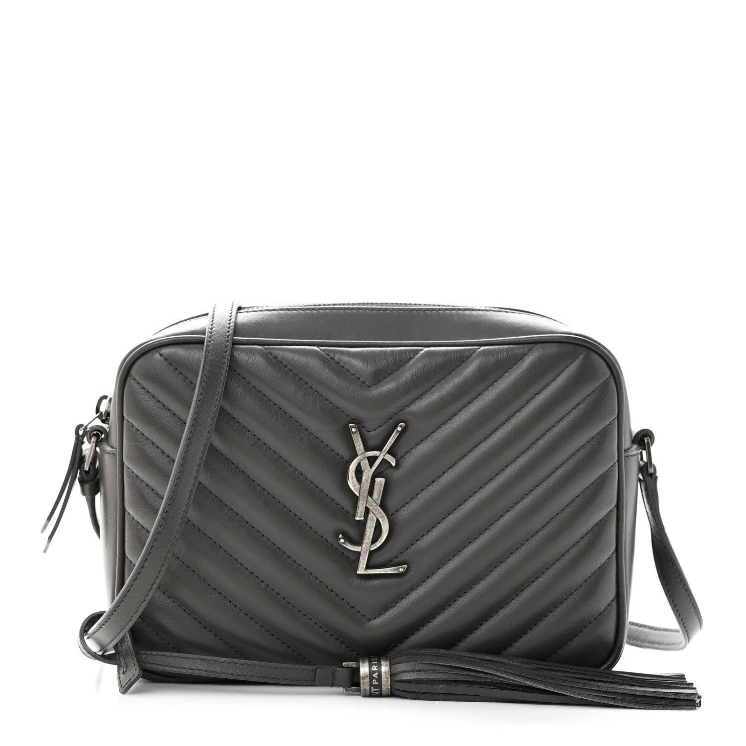 Saint Laurent Calfskin Matelasse Monogram Lou Camera Bag Asphalt 1 of 14
