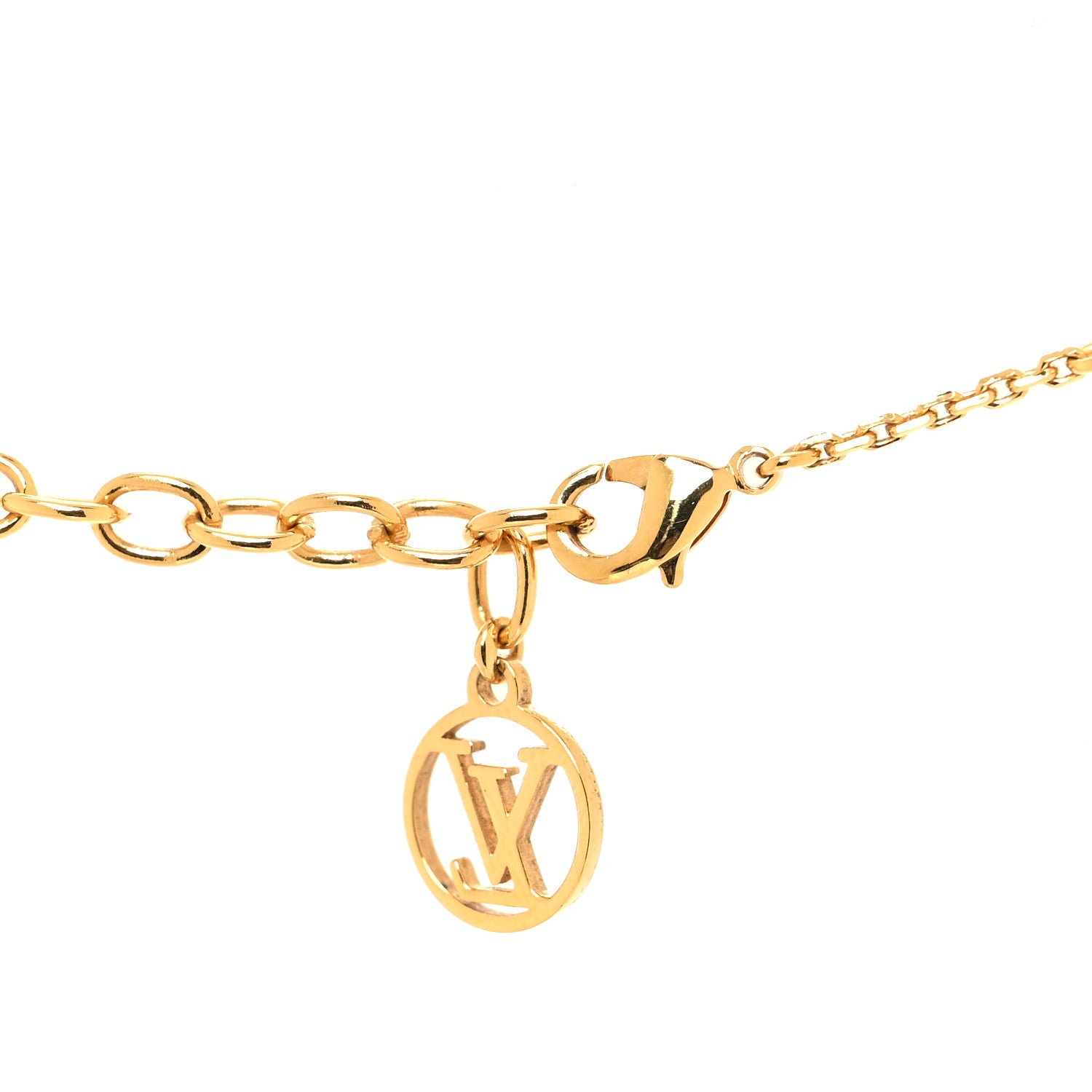 Louis Vuitton Metal Crystal LV In The Sky Necklace Gold 4 of 7