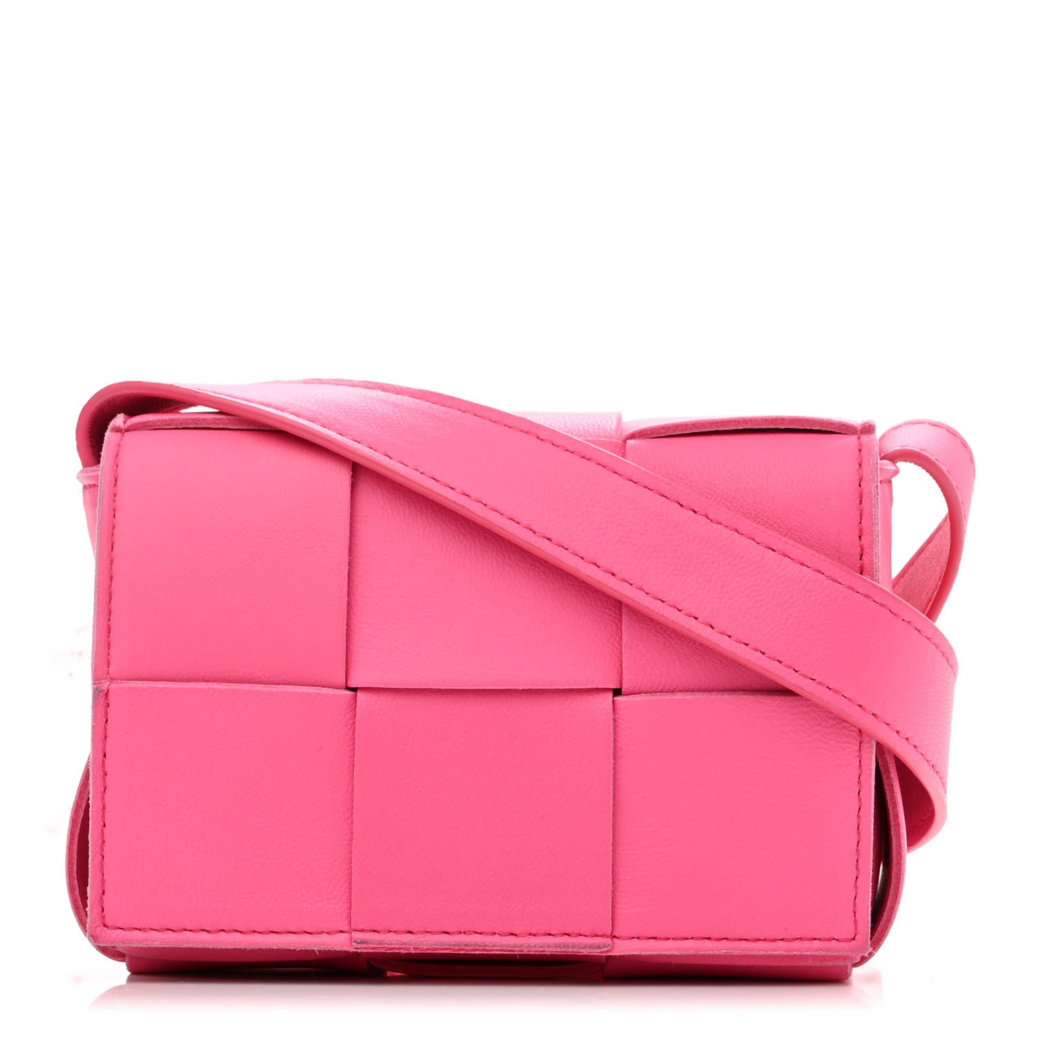 Bottega Veneta Lambskin Maxi Intrecciato Extra Mini Cassette Crossbody Bag Bon Bon 1 of 12