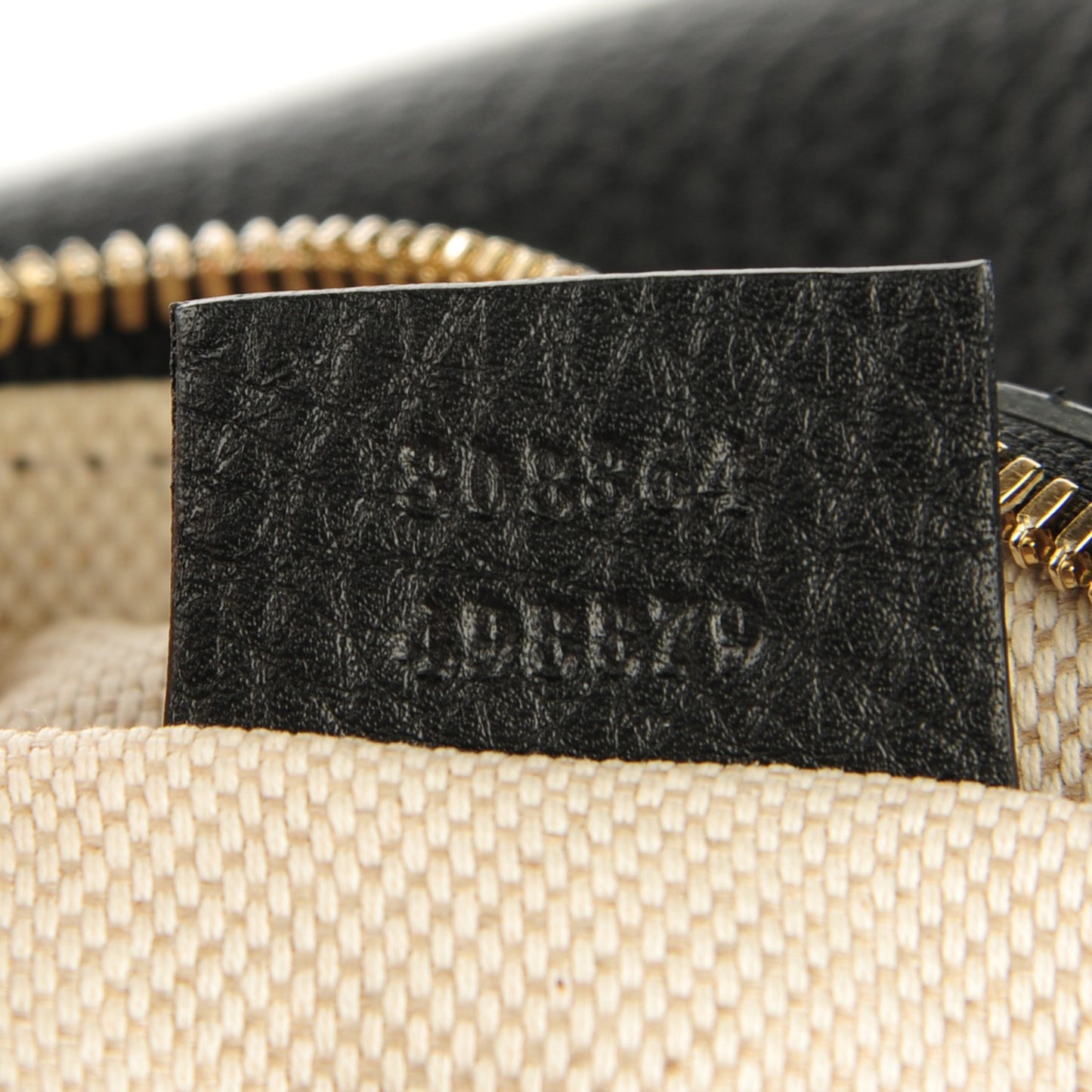 Pebbled Calfskin Small Soho Disco Bag Black
