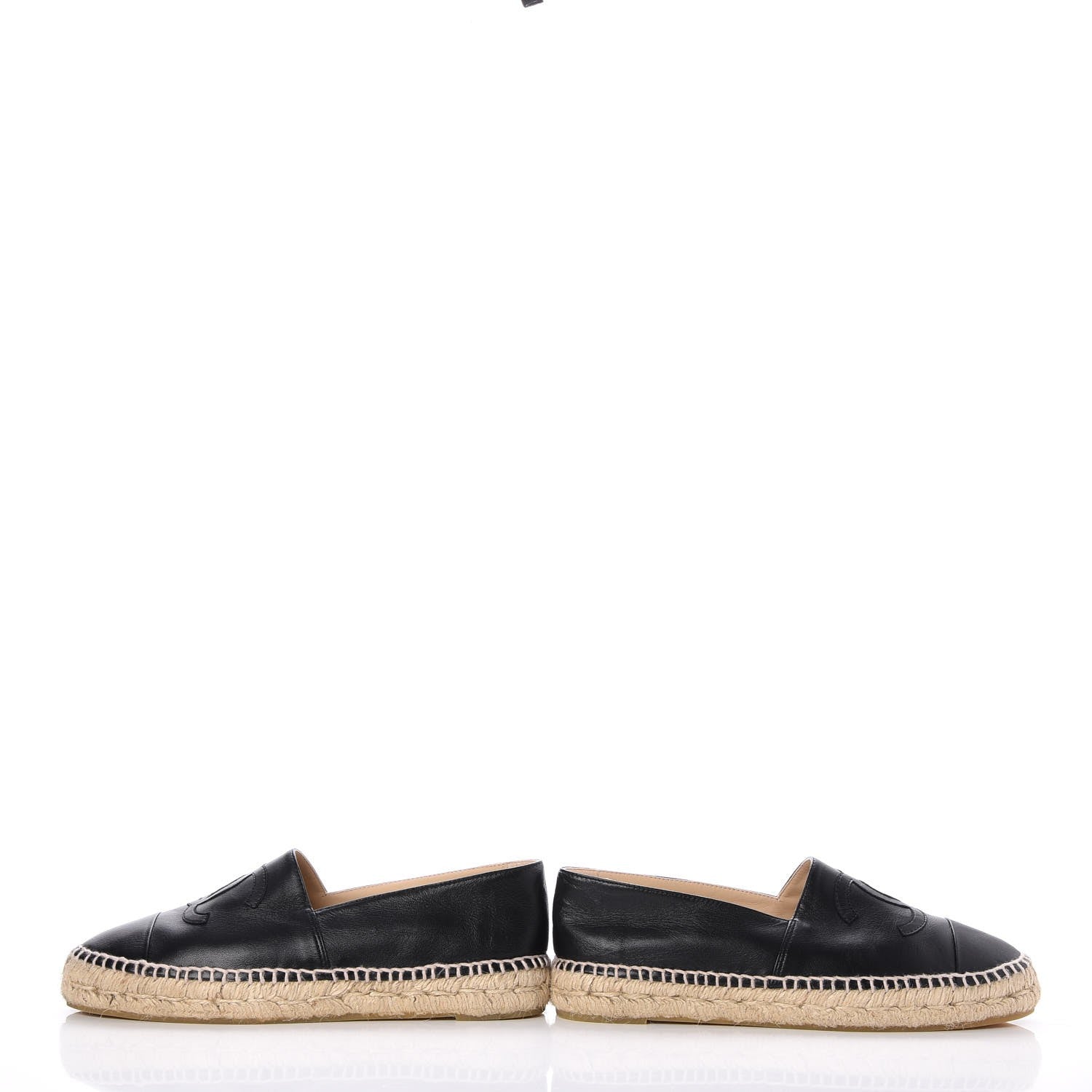 Chanel Lambskin CC Espadrilles 39 Black 7 of 14
