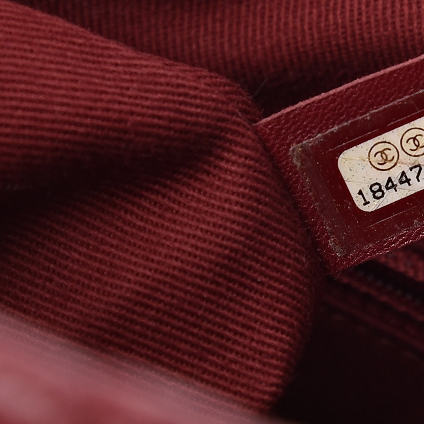 Caviar Quilted Shopping Tote Burgundy