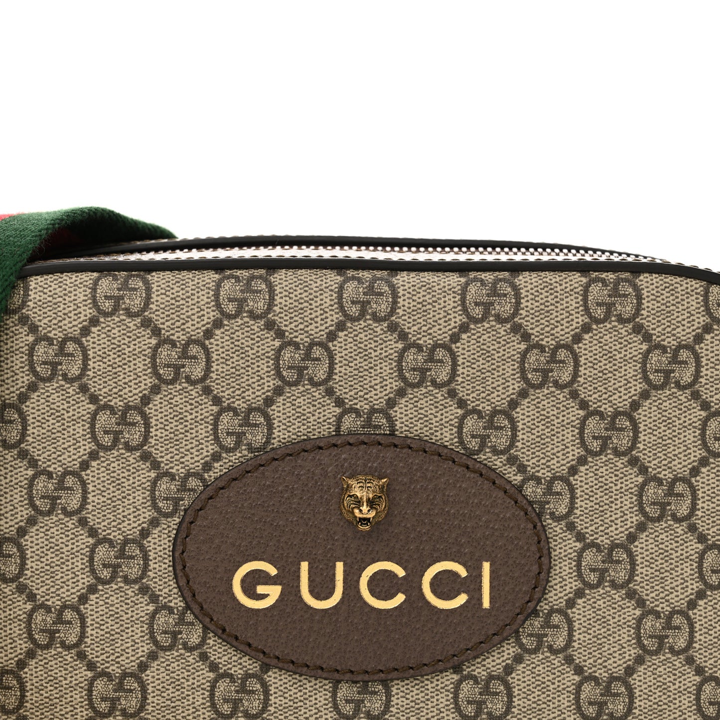 GG Supreme Monogram Web Neo Vintage Shoulder Bag Beige New Acero Crop