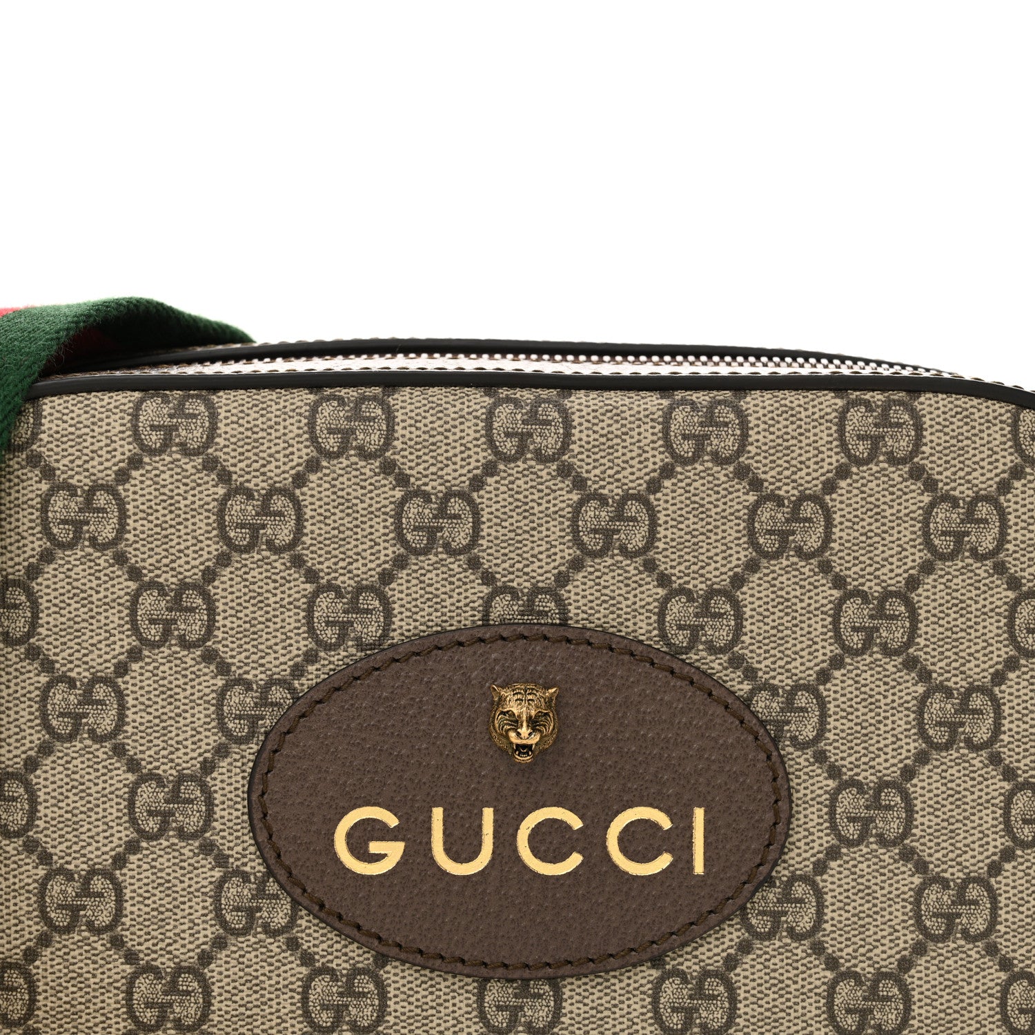 Gucci GG Supreme Monogram Web Neo Vintage Shoulder Bag Beige New Acero Crop 9 of 12