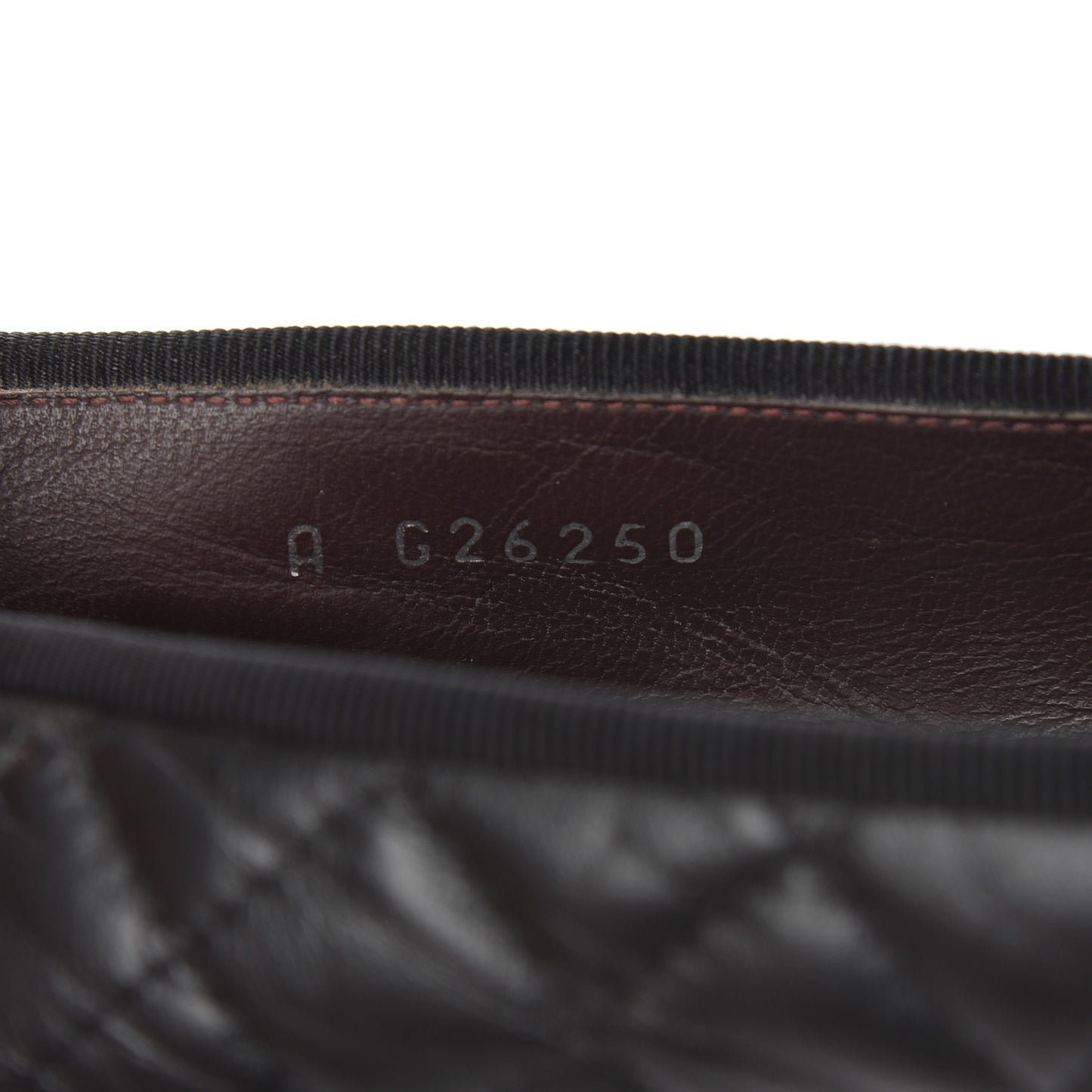 Aged Calfskin Quilted CC Cap Toe Ballerina Flats 38.5 Black