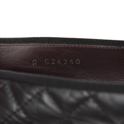 Chanel Aged Calfskin Quilted CC Cap Toe Ballerina Flats 38.5 Black 8 of 20