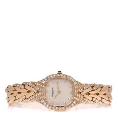 Patek Philippe 18K Yellow Gold Diamond La Flamme Quartz Watch 481513 3 of 6