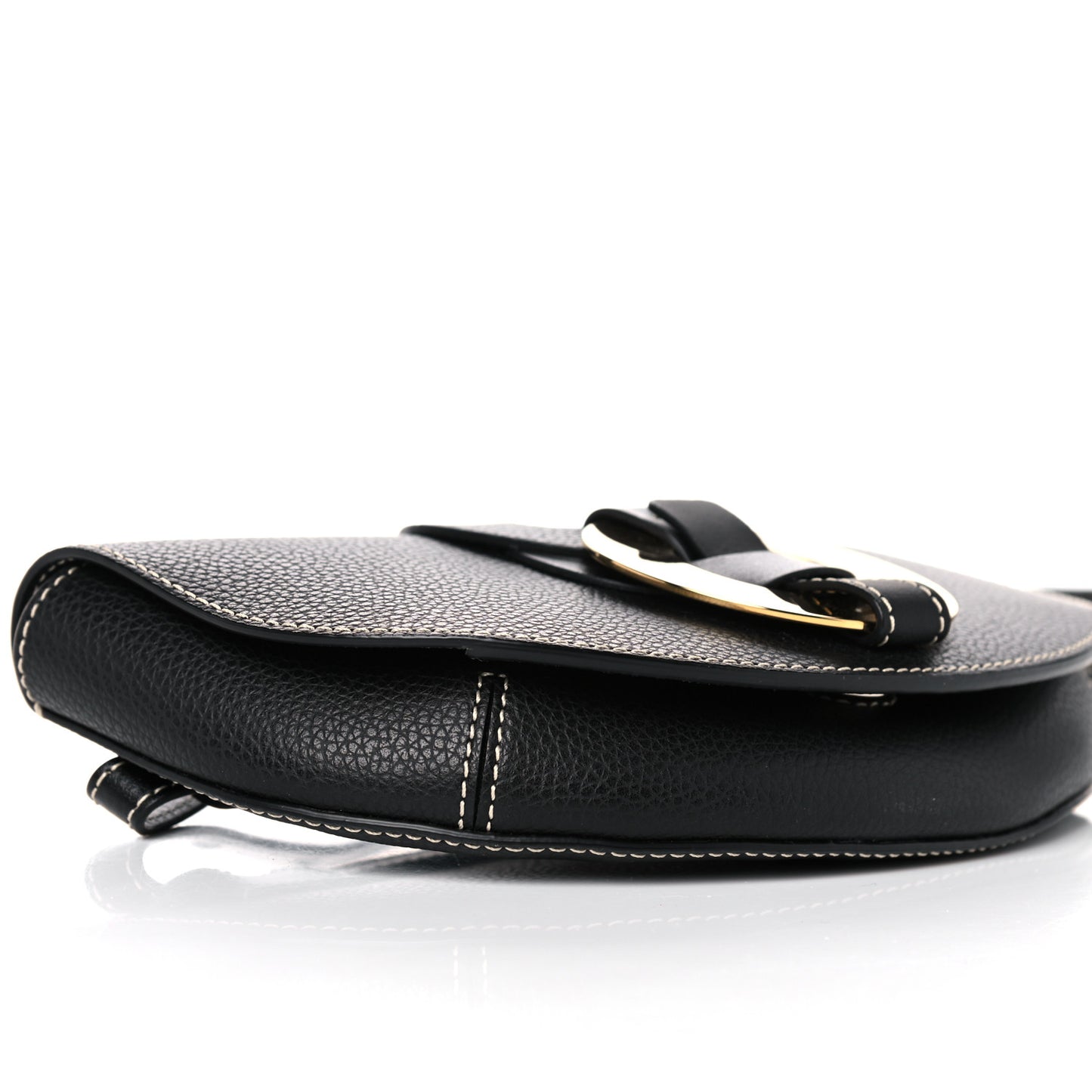 Grained Calfskin Darryl Belt Bag Black