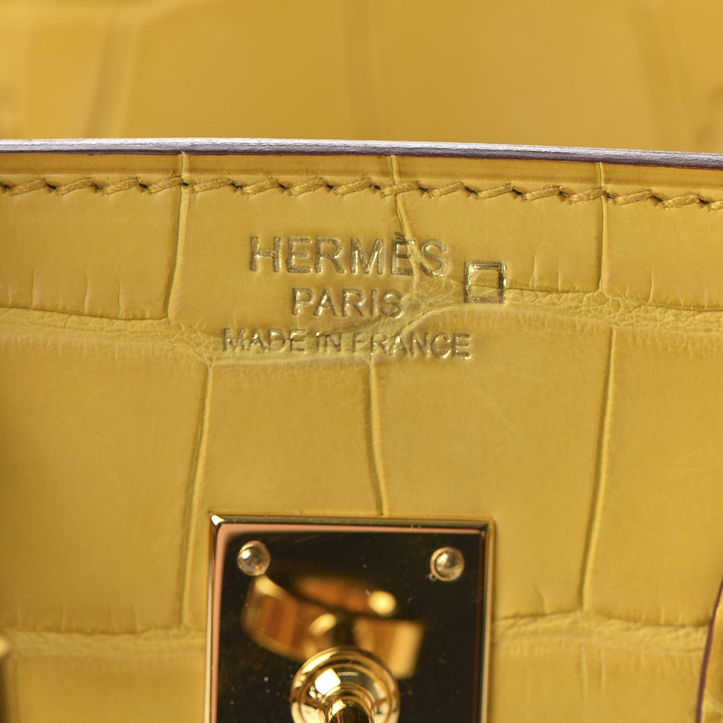Matte Alligator Birkin 25 Jaune Ambre
