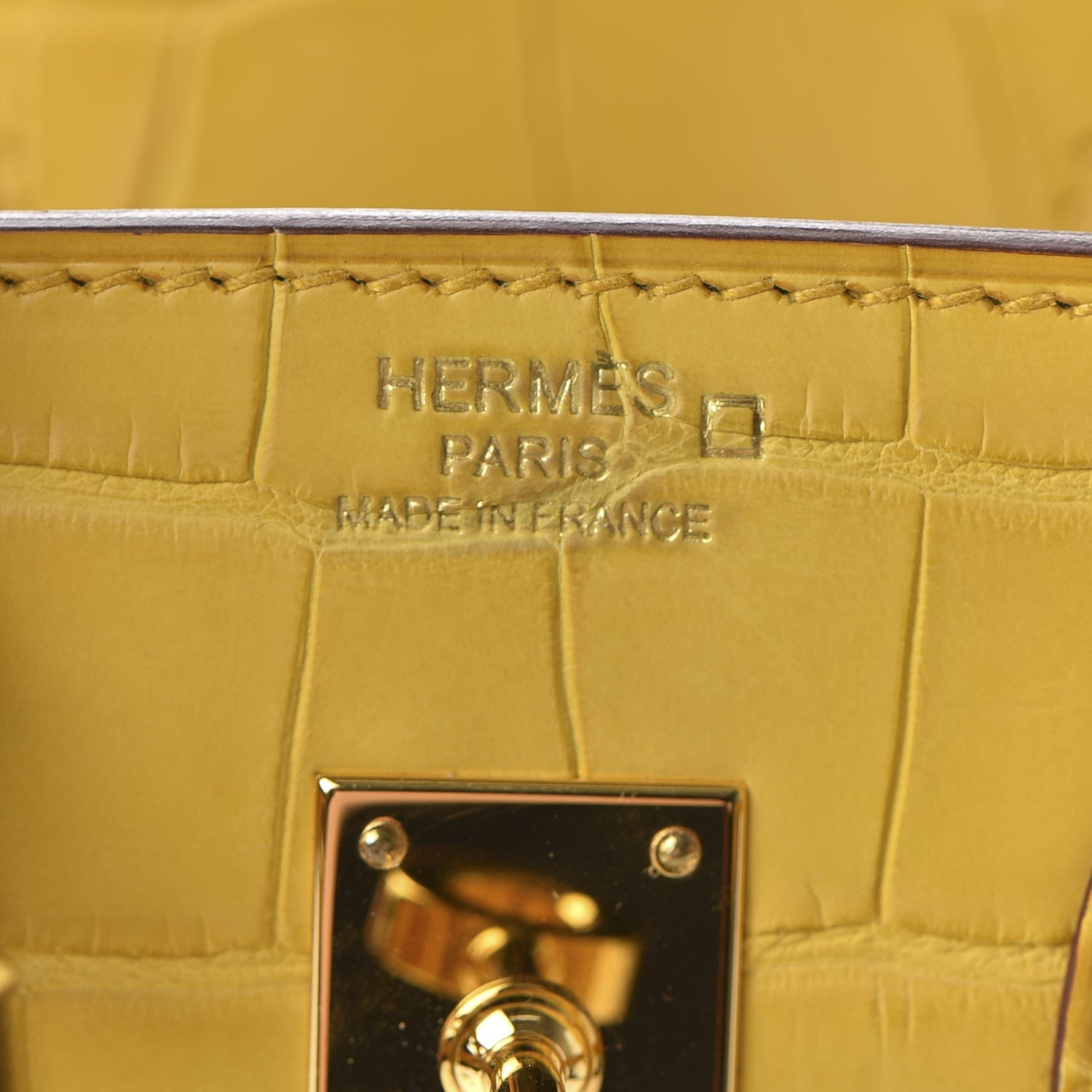 Hermes Matte Alligator Birkin 25 Jaune Ambre 22 of 33