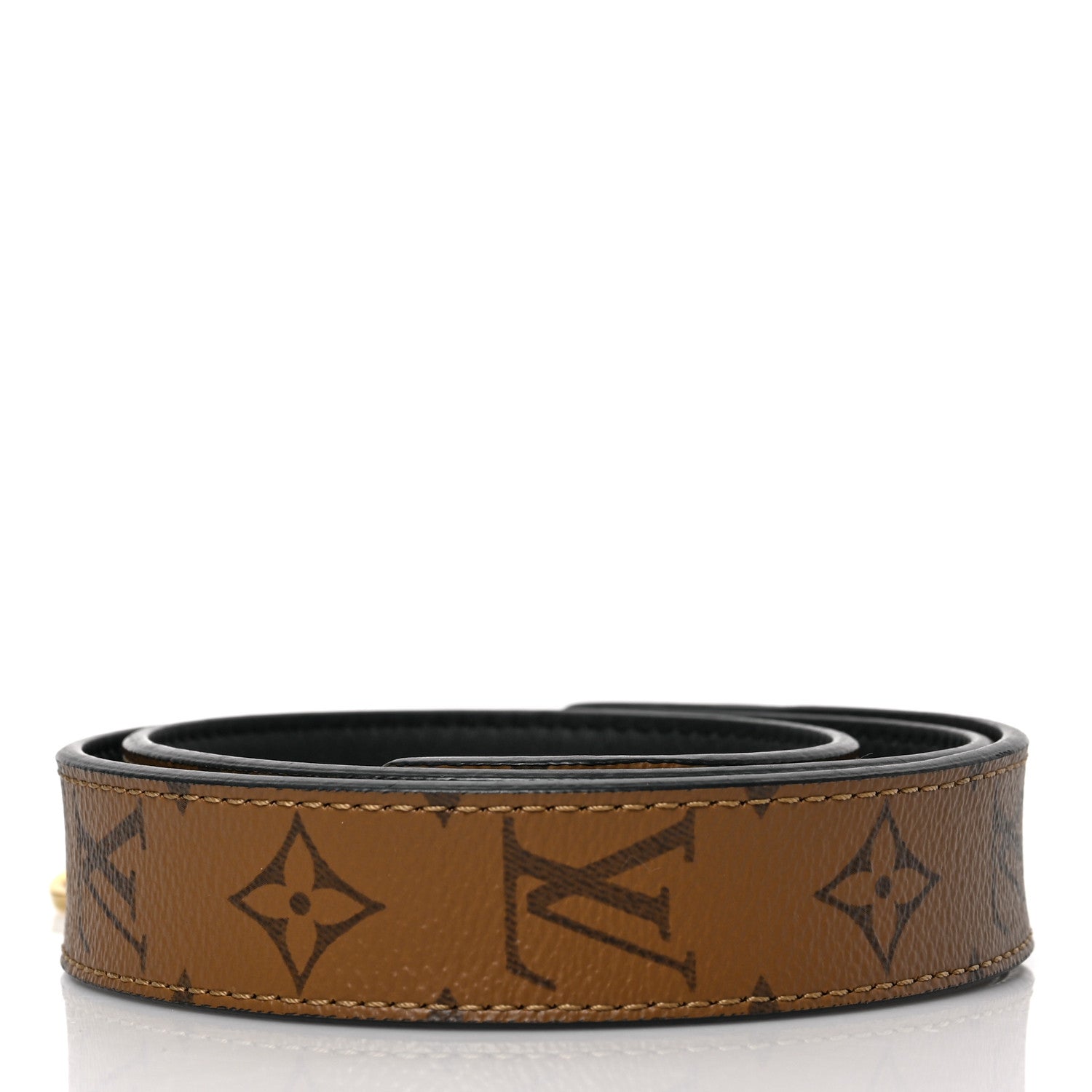 Louis Vuitton LOUIS VUITTON Reverse Monogram Bandouliere Shoulder Strap XL Black 2 of 4