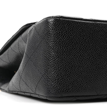 Chanel Caviar Quilted Jumbo Single Flap Black 8 of 10