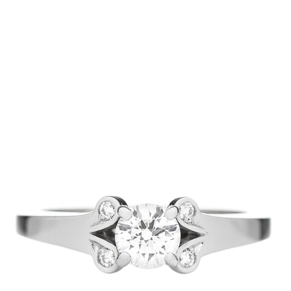 Cartier Platinum Diamond .33ct Ballerine Solitaire Engagement Ring 47 4 1 of 6