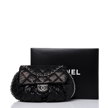 Chanel Washed Lambskin Quilted Mini Chain Around Flap Black 12 of 12