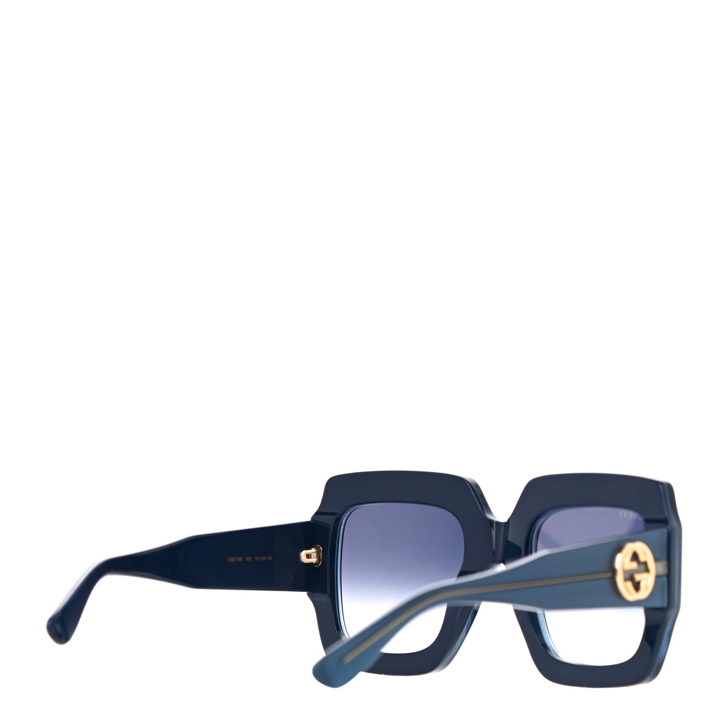 Gucci Acetate Square Web Frame GG0178S Sunglasses Navy 3 of 7