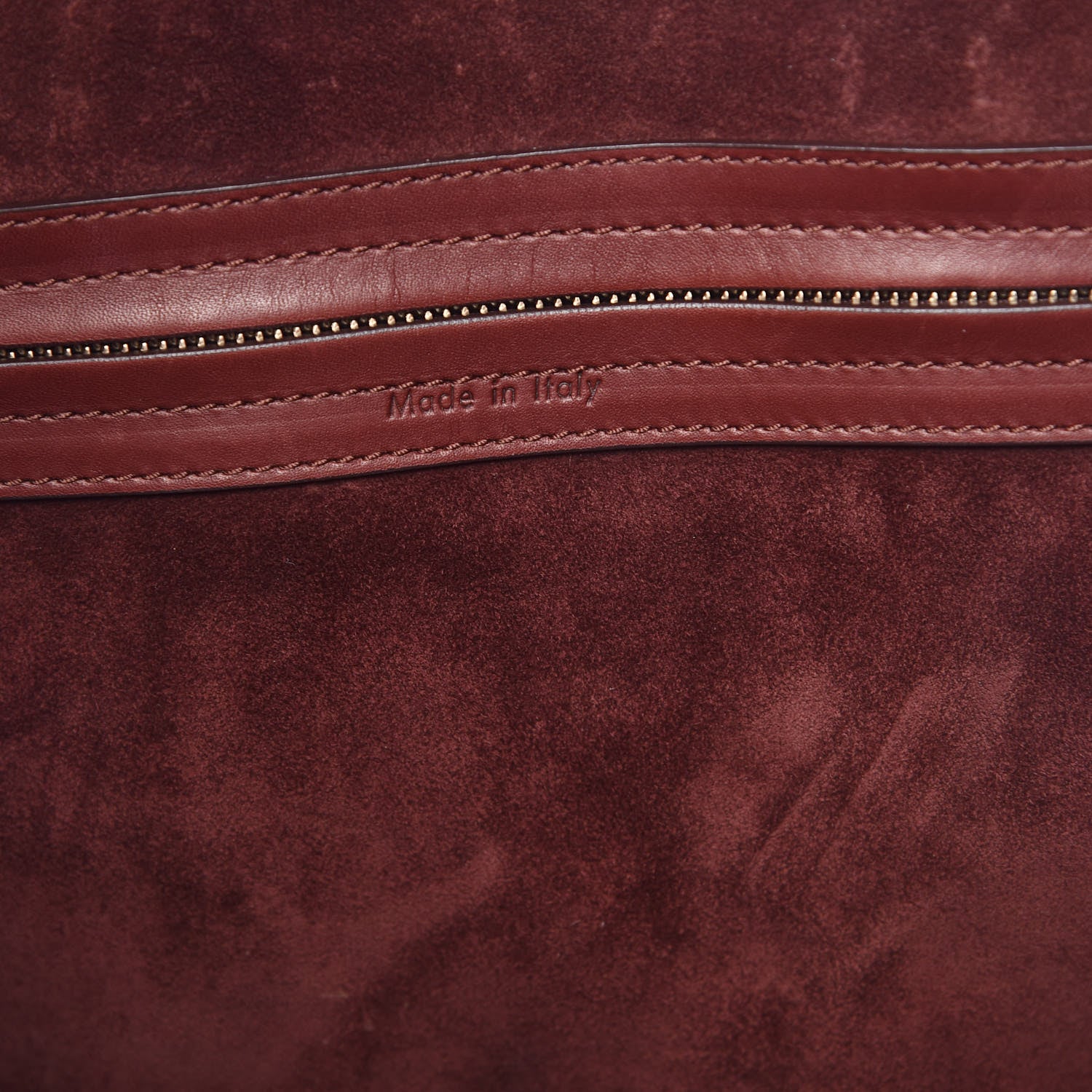 Celine Natural Calfskin Medium Phantom Luggage Burgundy 7 of 11