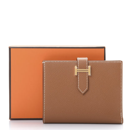 Hermes Epsom Bearn Compact Wallet Gold 8 of 8