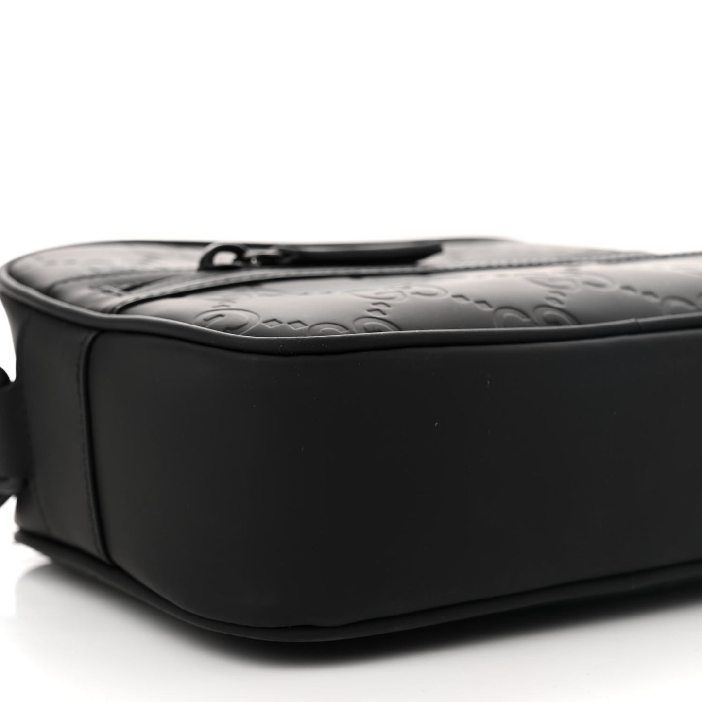 Rubber Effect Monogram GG Crossbody Bag Black