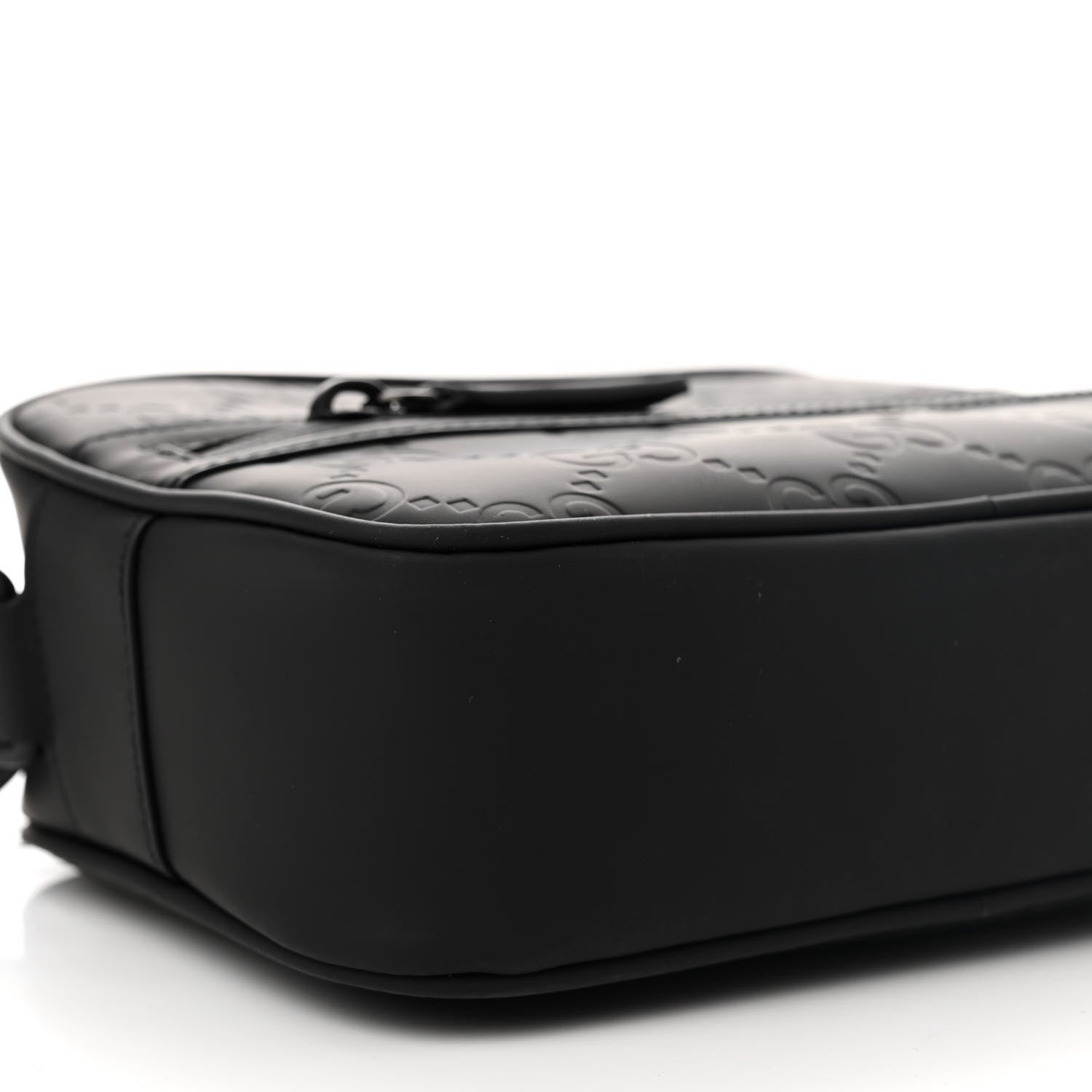 Gucci Rubber Effect Monogram GG Crossbody Bag Black 9 of 10