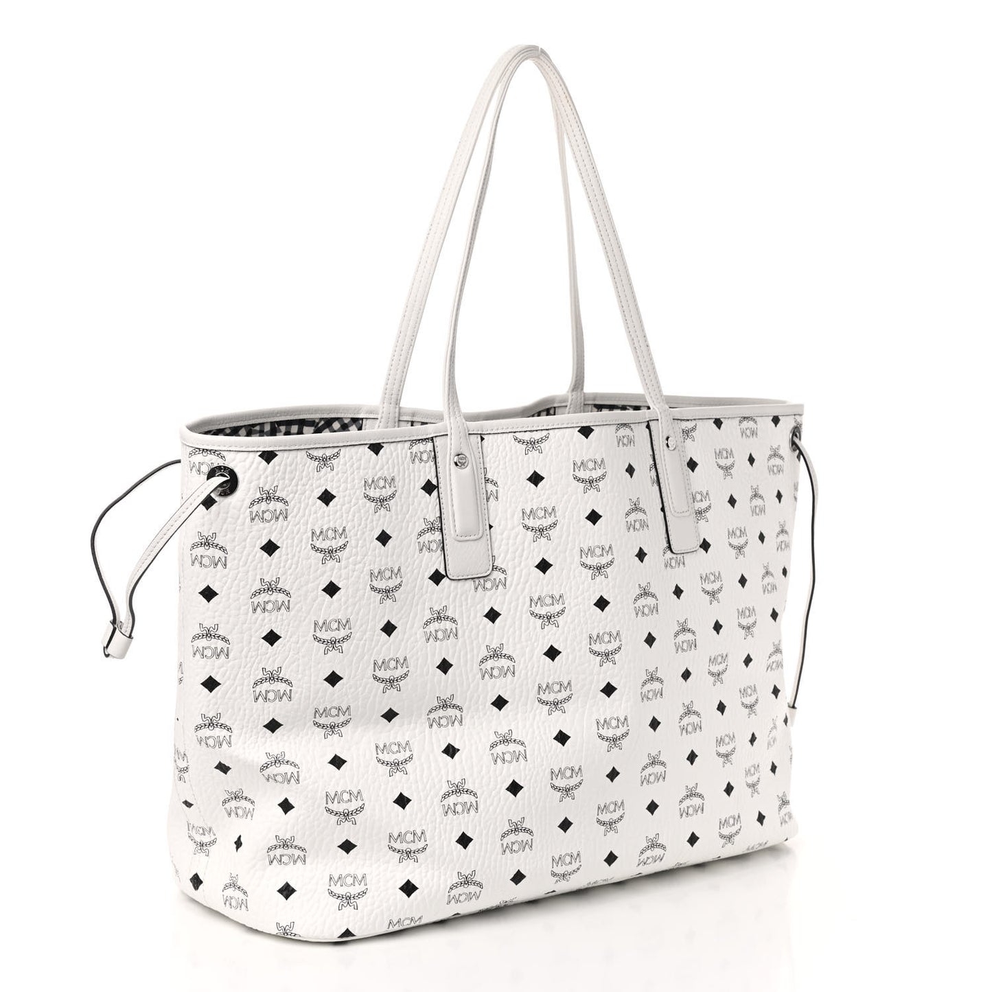 Visetos Large Liz Reversible Shopper Tote White