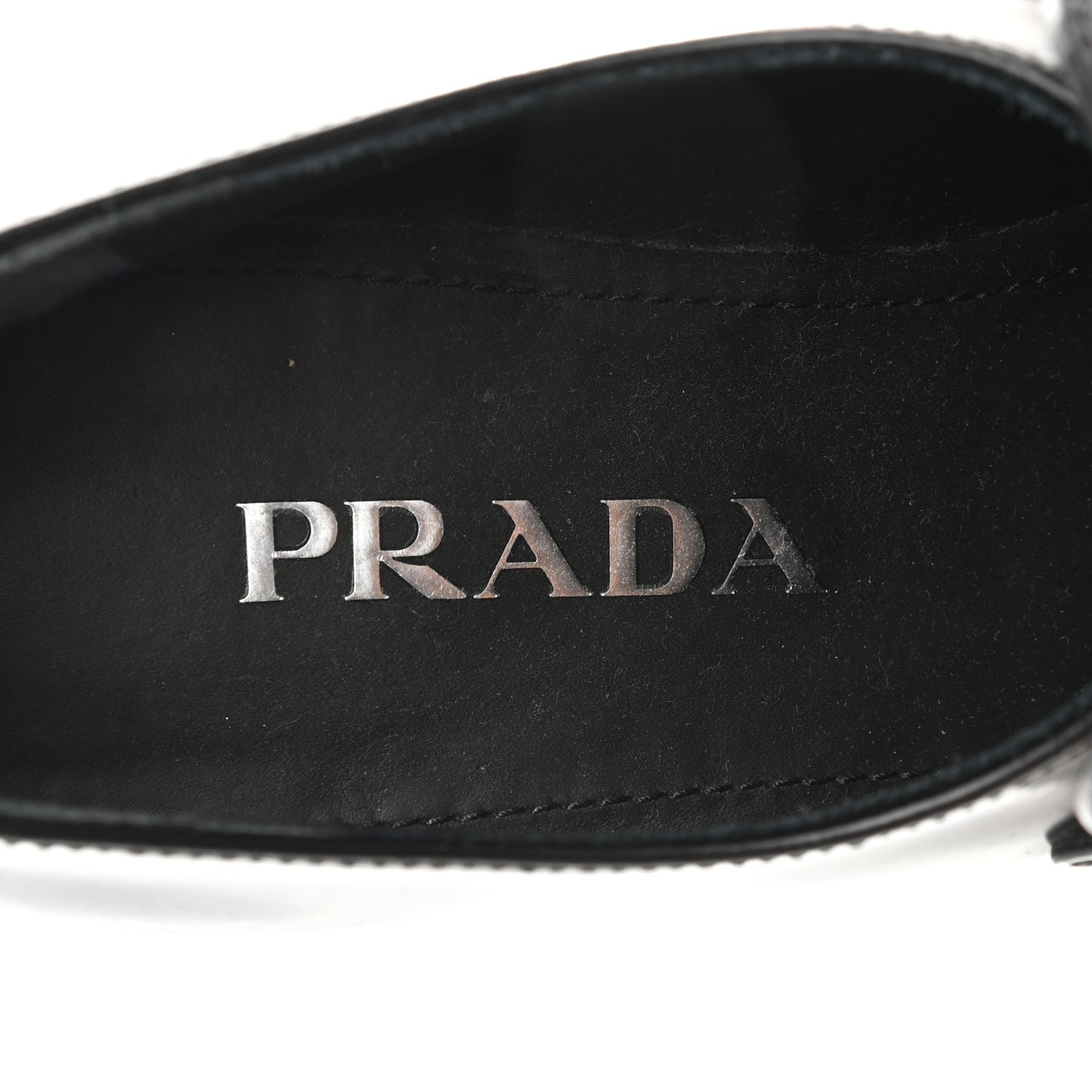Spazzolato Metal Triangle Logo 50mm Loafers 38 Black