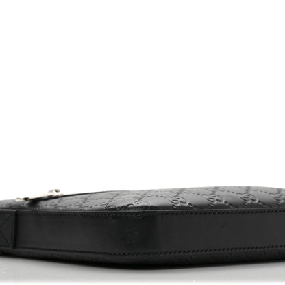 Gucci Guccissima Signature Small Messenger Bag Black 9 of 10