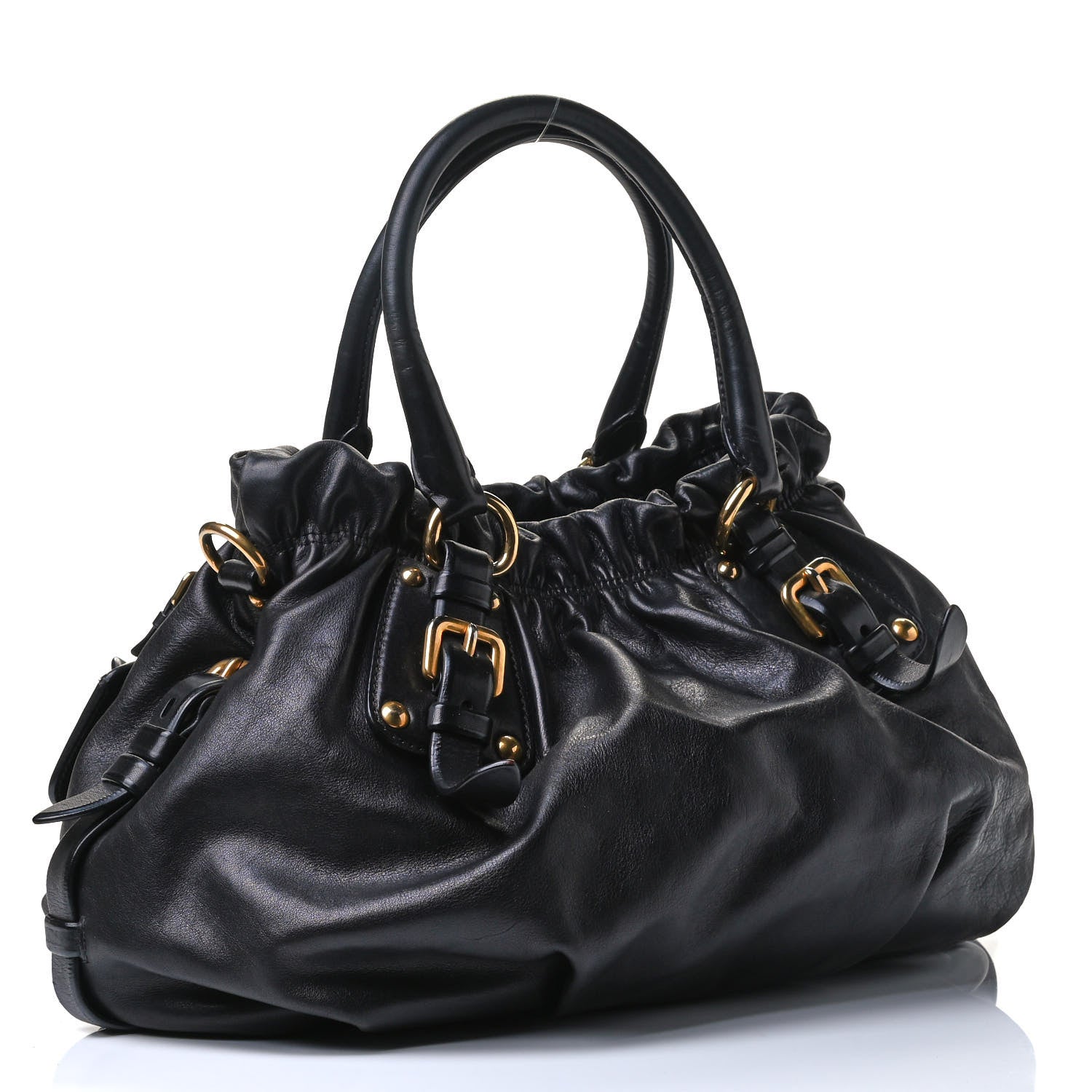 Prada Soft Calf Tote Black 2 of 7