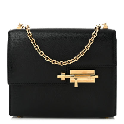 Hermes Chevre Chamkila Mini Verrou Chaine Bag Black Black 1 of 11