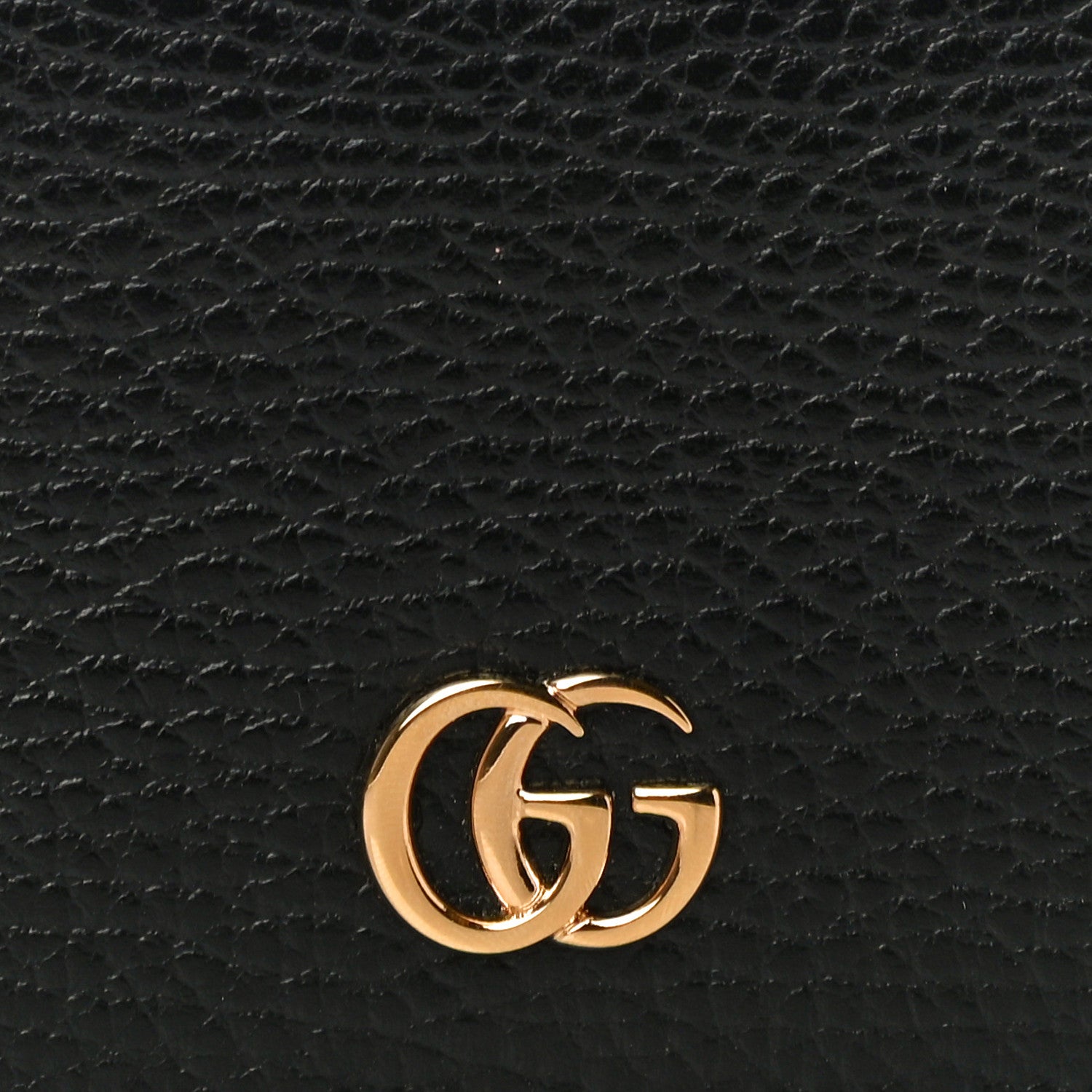 Gucci Pebbled Calfskin GG Marmont Card Case Black 7 of 10