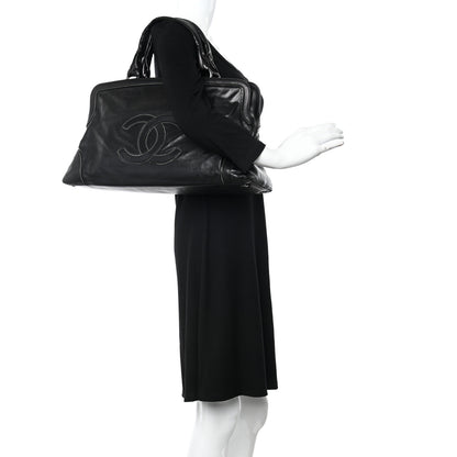 Chanel Lambskin East West Soho Shopper Black 2 of 11