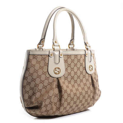 Gucci Monogram Medium Scarlett Stud Tote Off White 3 of 7