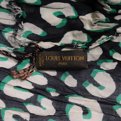 Louis Vuitton Cotton Leopard Pareo Blue Infini 6 of 7
