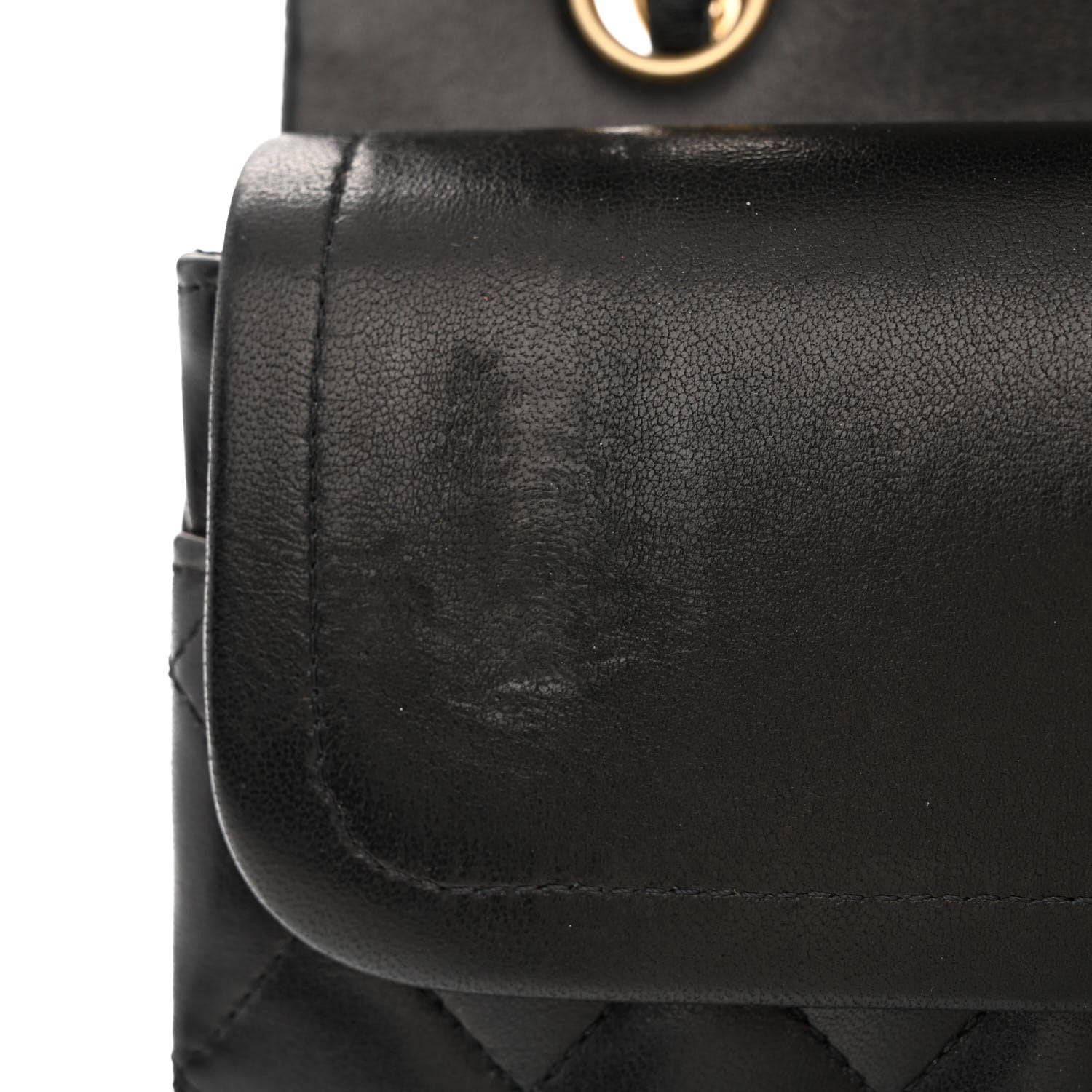 Chanel Lambskin Quilted Medium Double Flap Black 12 of 13