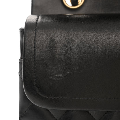 Chanel Lambskin Quilted Medium Double Flap Black 12 of 13