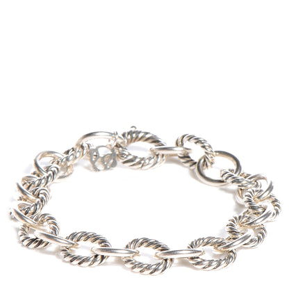David Yurman Sterling Silver 10mm Medium Oval Link Bracelet 1 of 5