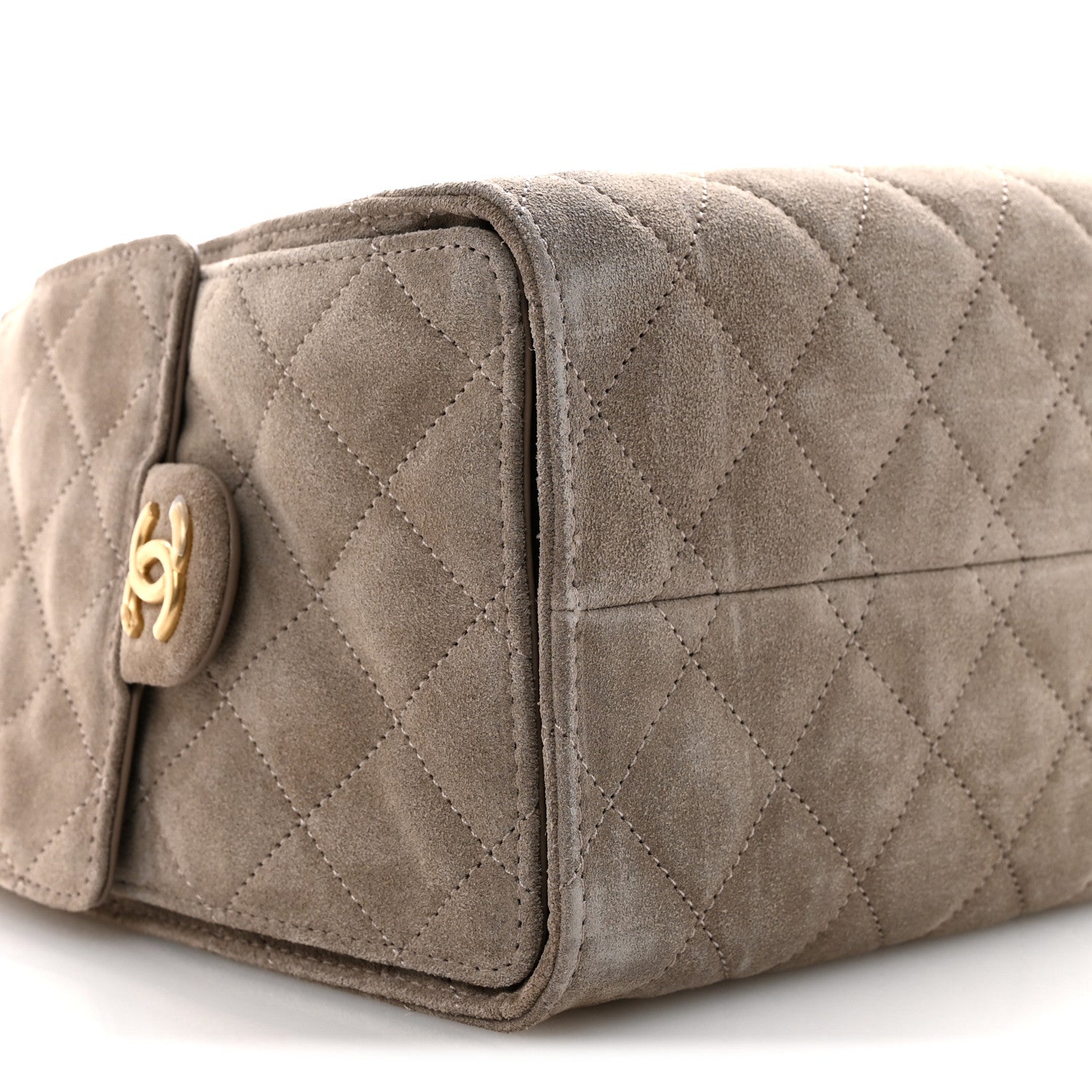 Chanel Suede Quilted Small Chanel 25 Handbag Dark Grey 9 of 12