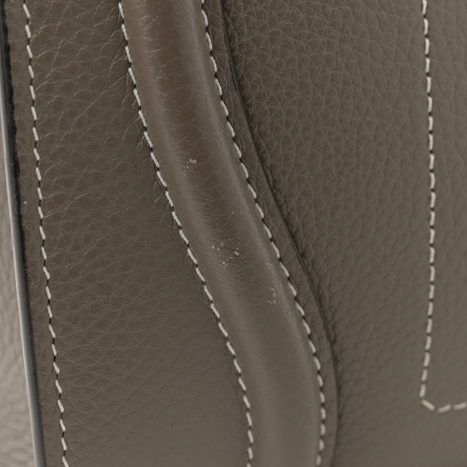 Celine Drummed Calfskin Micro Luggage Souris 13 of 13