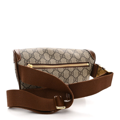 Gucci GG Supreme Monogram Textured Calfskin Retro Interlocking G Belt Bag Beige Ebony Brown Sugar 3 of 10