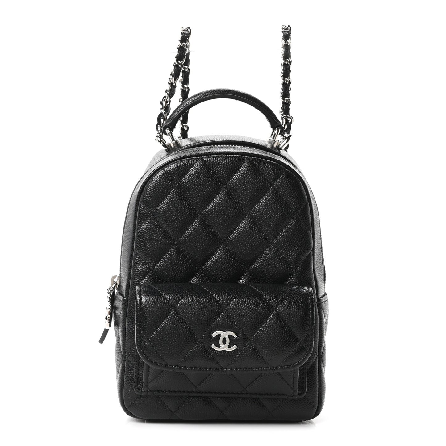 Caviar Quilted CC Mini Classic Backpack Black