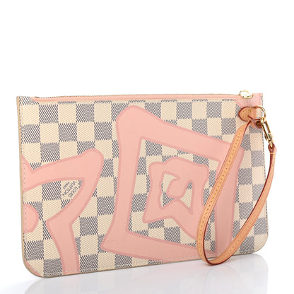 Louis Vuitton Damier Azur Tahitienne Neverfull MM GM Pochette 2 of 7