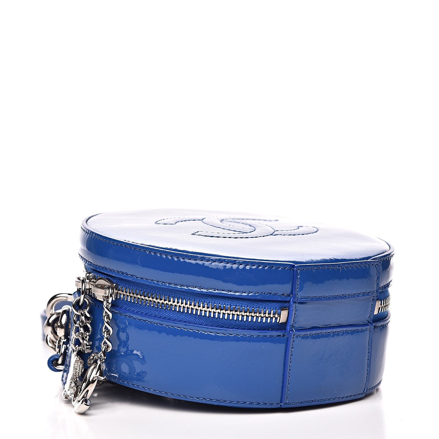 Chanel Patent Round As Earth Evening Bag Blue 4 of 10