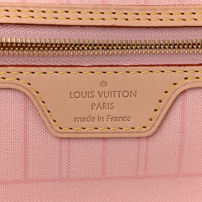 Louis Vuitton Damier Azur Neo Neverfull MM Rose Ballerine 7 of 10