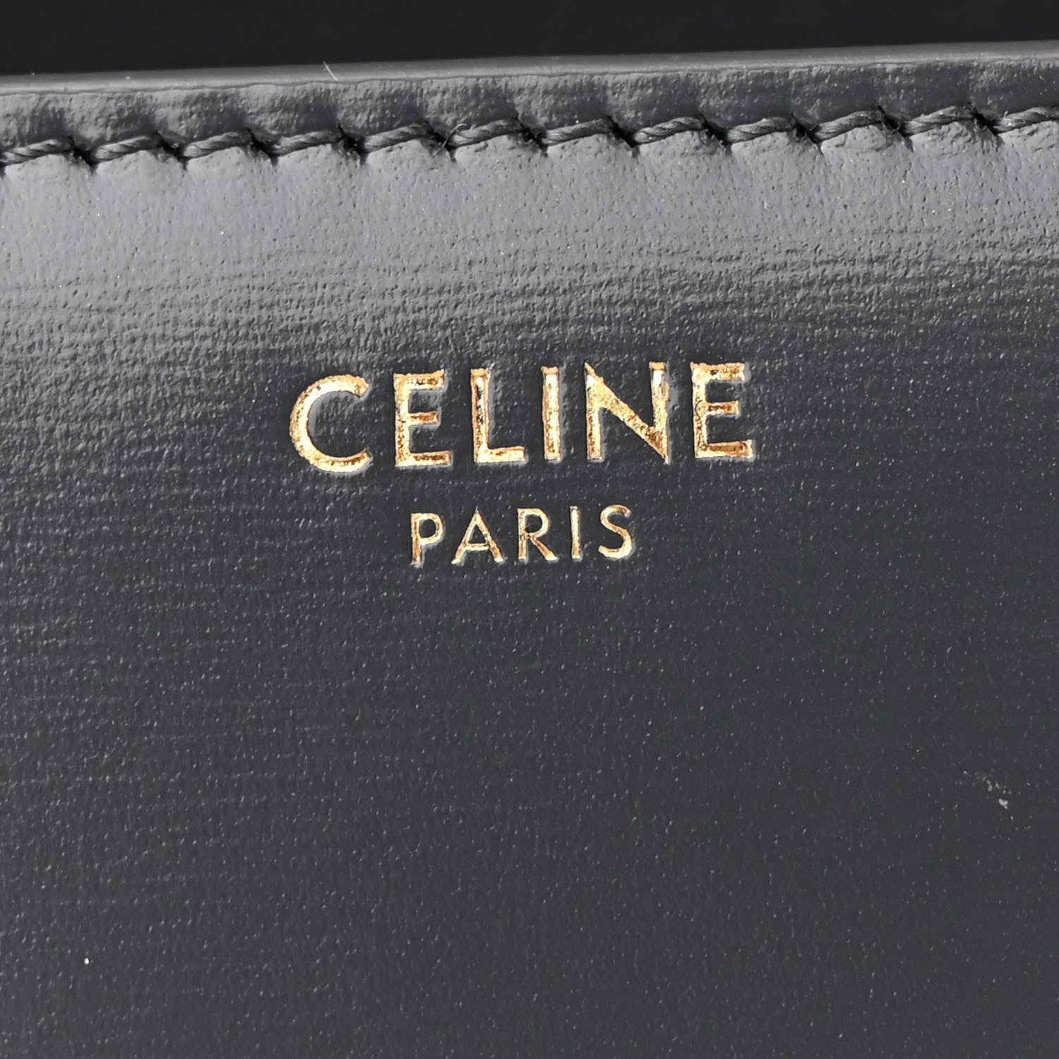 Celine Shiny Calfskin Teen Triomphe Dark Grey 7 of 11