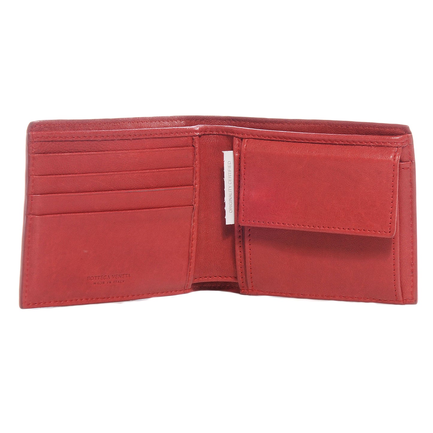 Nappa Intrecciato Mens Wallet Red