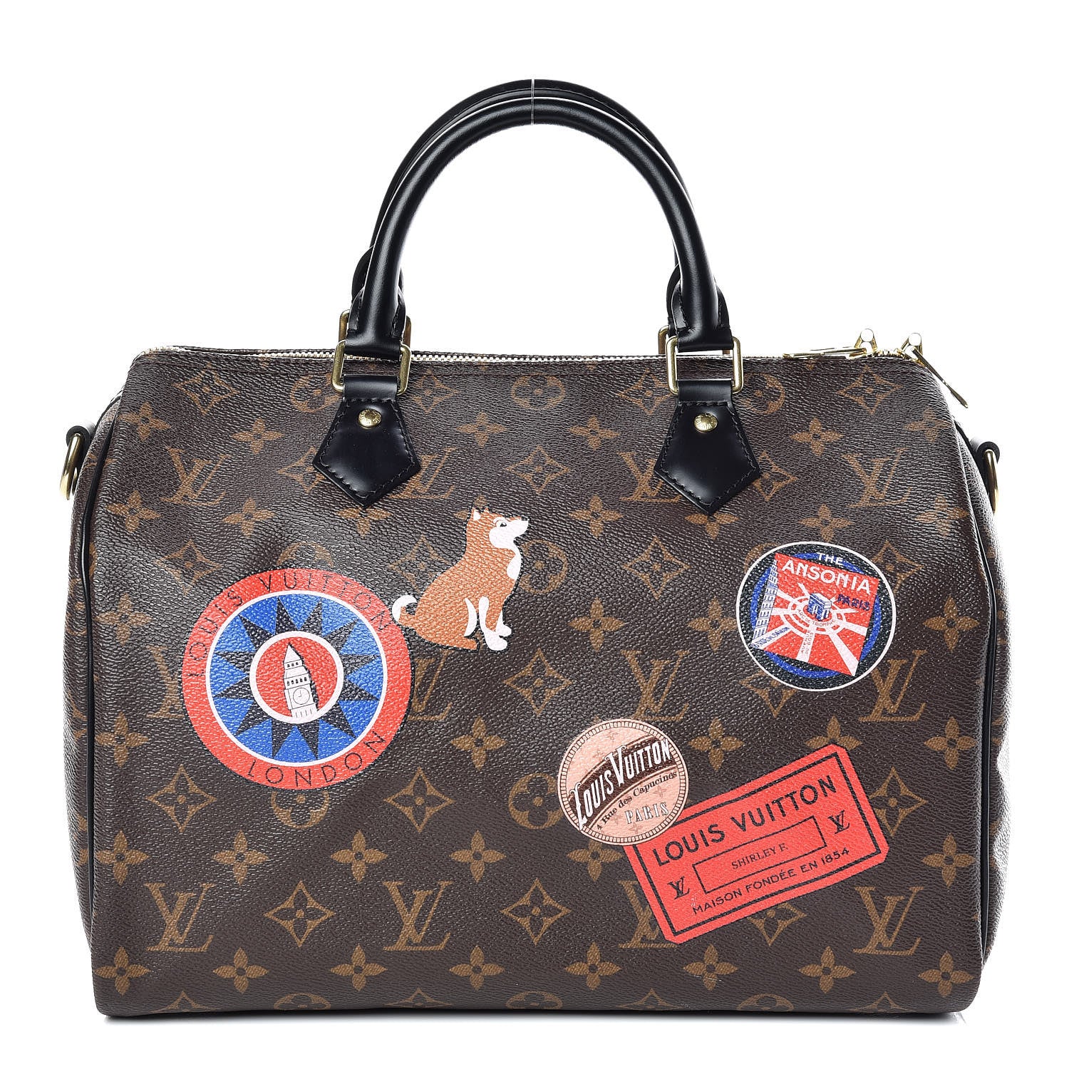 Louis Vuitton Monogram My World Tour Speedy Bandouliere 30 Black 1 of 12