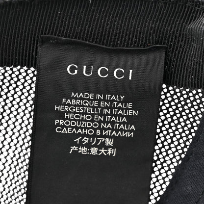 Gucci X SEGA Calfskin GUCCY Stars Baseball Hat M Black Gold 8 of 9