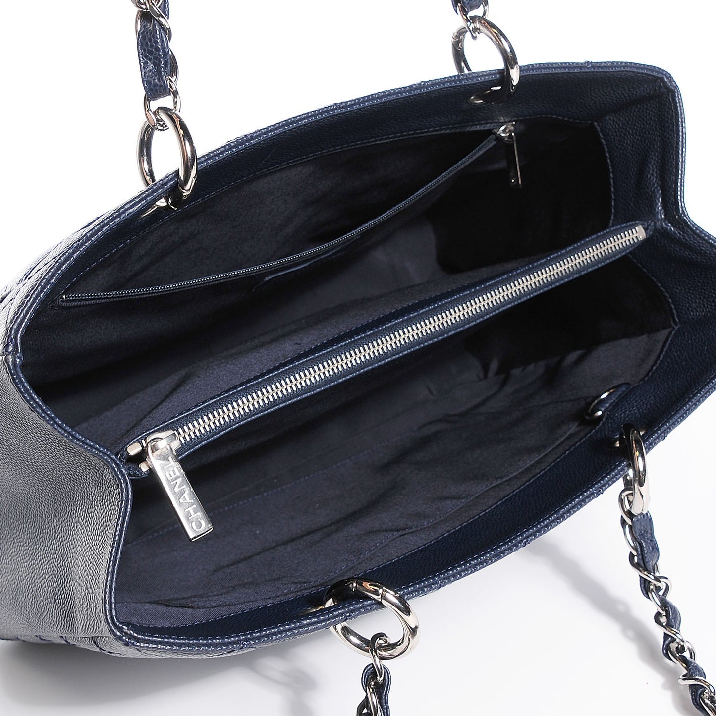 Caviar Quilted Grand Shopping Tote GST Navy