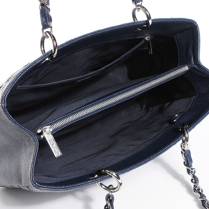 Chanel Caviar Quilted Grand Shopping Tote GST Navy 5 of 7