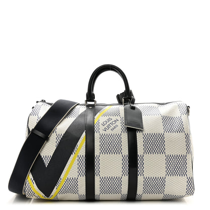 Louis Vuitton Damier Azur Latitude America's Cup Keepall Bandouliere 45 1 of 16